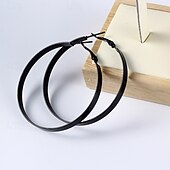 abordables Boucles d&#039;oreilles-Femme Boucle d&#039;Oreille Créoles Fantaisie Joie mode Des boucles d&#039;oreilles Bijoux Noir Pour Soirée