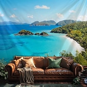 olcso Óceánparti Falikép-Táj Óceán Nézet Függő Takaró Fali Művészet Nagy Takaró Falfestmény Dekoráció Fénykép Háttér Takaró Függöny Otthon Hálószoba Nappali Dekoráció