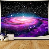 billige Planet Tapestry-Blacklight Hengevev Gløde i Mørket Gløde Fest UV Reaktiv Planetunivers Trippy Tåkelandskap Hengevev Veggkunst Mural Stue Soverom