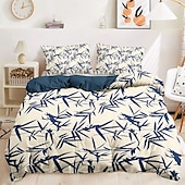cheap 100% Cotton-Bamboo Duvet Cover Full Size Bedding Set Bed Sets Quilt Cover Soft Lightweight Comforter Cover with 2 Pillowcases for Summer Spring