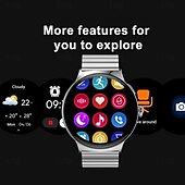 preiswerte Smartwatch-696 LA99 Smartwatch 1.43 Zoll Smartwatch Fitnessuhr Bluetooth EKG + PPG Schrittzähler Anruferinnerung Kompatibel mit Android iOS Damen Herren Freisprechanrufe Nachrichtenerinnerung IP 67 46mm
