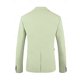 abordables Costumes de mariage-Pour des hommes Mariage à la plage Costumes en lin Revers Cranté Vert Sauge Mode Occasionnel Couleur Unie Coupe Standard 2 pièces Simple Boutonnage Deux Boutons