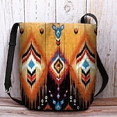 billiga Crossbodyväskor-crossbody-väska med vintage phoenix-tryck för kvinnor – boho-axelväska med justerbar rem, messenger-väska i etnisk stil för resor, shopping och vardagsbruk