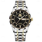 economico Orologi al quarzo-Orologio di Lusso Brand OPK Orologio in Acciaio Inossidabile Business Doppio Calendario Impermeabile Orologio da Uomo Multi Funzione Luce Notturna