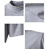 economico Magliette casual da uomo-Per uomo Maglietta Camicia a Maniche Corte Manica Corta Girocollo Estate Semplice Moda Designer Essenziale Classico Vacanza Streetwear Uscire Nero Bianco Grigio chiaro Maglietta Top per Uomo