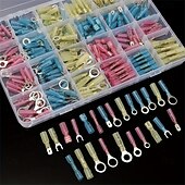 cheap Vehicle Repair Tools-250Pcs/Set Premium Heat Shrink Wire Connectors - Butt Terminals for Marine and Automotive Applications - Insulated Crimp Terminal Set with Seal Electrical Connectors for Waterproof Protection