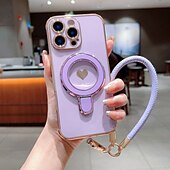 Недорогие Чехлы для iPhone-Чехол для iPhone 16e iPhone 16 Pro Max Plus iPhone 15 Pro Max Plus iPhone 14 13 12 11 Pro Max Plus Мини Защитный чехол с подставкой и ремешком ударопрочный Ретро TPU Покрытие