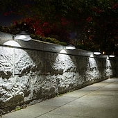 abordables Street Lights-2/4 Pcs LED Solar Street Lights Outdoor Wall Lights Fence Lights 9LEDs Home Garden Outdoor Courtyard Fence Wall Decoration LED Waterproof Wall Light Garage Porch Yard Lighting