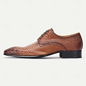 preiswerte Klassische Anzugschuhe-Elegante Oxford-Schnürschuhe aus Pythonleder für Herren – perfekt für Kentucky Derby und formelle Anlässe