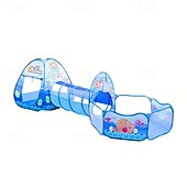 baratos Atividade ao Ar Livre-Tenda de playground três em um com tema oceânico, dobrável e portátil, adequada para uso interno.