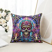 رخيصةأون أسلوب بوهو-غطاء وسائد م decorative شجرة الحياة 1 قطعة غطاء وسادة مربعة ناعمة لوسادة أريكة لغرفة النوم غرفة المعيشة