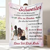 billige Tepper og pledd-morsdagsteppe, et brev til mor, morsdagsgave myk og koselig, perfekt gave til mor, blomster- eller hjertedesign, varm og behagelig