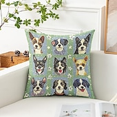 billige dyrestil-Søte hunder dekorative kasteputer dekkevne 1PC myk kvadratisk sofa pute omslag putetrekk soverom stue sofa stol dyrevenn