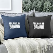 お買い得  「Quotes&amp;Saying Style」-面白い名言装飾クッションカバー 1枚 ソフトスクエアソファクッションケース ピローケース 寝室 リビングルーム ソファ 椅子用