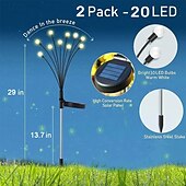 お買い得  ランドスケープライト-6個 4個 2個 1W LEDソーラーライト LEDフラッドライト 通路ライト &amp;ランタン ソーラーパワー 2モード 装飾 温白色 3V 屋外照明 中庭 庭 10LEDビーズ クリスマス ハロウィン