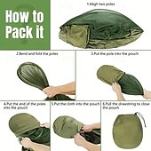 abordables Protection Solaire-1 hamac de camping en nylon robuste avec moustiquaire - anti-insectes solaire auto-respirant comprenant une ceinture d&#039;arbre et un sac de voyage d&#039;aventure en plein air portable