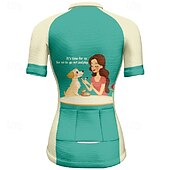 abordables Maillots pour femmes-Femmes Maillot de cyclisme Manche Courte Cyclisme T-shirt Maillot avec 3 poches arrière VTT Vélo tout terrain Respirant Séchage Rapide Design Anatomique Évacuation de l&#039;Humidité Rose Bleu Graphique