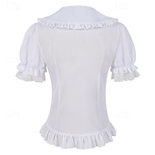 levne Topy-Retro Rokoko Renesanční Halenka / košile Krajka Mašle Pevná barva Dámské Pirát Královský Steampunk Plesová maškaráda Běžné / Denní Dospělé Halenka