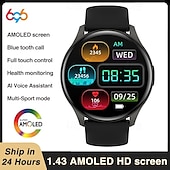 billige Smartklokker-696 ZW60 Smart Watch Fitness Tracker ECG PPG Bluetooth Anropspåminnelse Android iOS IP67 44mm 1,43