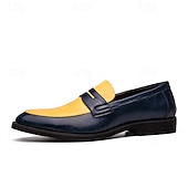 abordables Chaussures sans lacets &amp; mocassins-mocassins en similicuir rouge et blanc pour hommes - chaussures habillées bicolores élégantes pour les affaires et les événements spéciaux