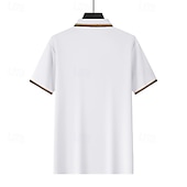 billige Klassisk poloskjorte for menn-Herre Golf skjorte Piké poloskjorter Virksomhet Avslappet Ribbet polokrage Kortermet Mote Grunnleggende Helfarge Knapper Sommer Vår &amp; Vinter Normal Mørkegrå Sjø blå Svart Hvit Lysegrønn Rød Golf