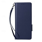 Недорогие Чехлы для Samsung-телефон Кейс для Назначение SSamsung Galaxy Z-сгиб 6 Z Fold 5 Z Fold 4 Z Fold 3 Z Fold 2 Кейс на заднюю панель со стендом с ремешком на запястье Разъем для карты Ретро ТПУ Кожа PU