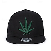 economico Cappelli da uomo-Per uomo Cappello snapback Cappello da Sole Bianco Bianco / Nero Misto poliestere / cotone Ricamato Moda Casual Quotidiano Foglia di erbaccia Regolabile Protezione solare Traspirante