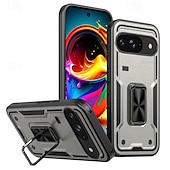 זול תיק טלפון אחר-טלפון מגן עבור גוגל Pixel 9 Pro Pixel 9 Pro XL פיקסל 9 כיסוי אחורי מחזיק טבעת מגנטי עמיד בזעזועים רטרו TPU PC