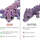 halpa Lahjat-6-pakkauksen pienet mysteerilohikäärmemunat, 3D-painettu pääsiäismunalahja, jonka sisällä on piilotettu asetettava lohikäärme, fantasia-lohikäärmemunasarja lapsille, keräilijöille, kodin sisustus,