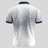  Per uomo Geometrico Polo con zip Manica Corta Magliette polo Camicie con Colletto Business Casual Affari Athleisure Abbigliamento da lavoro Abbigliamento quotidiano Stampa 3D Estate Nero Bianco Rosso