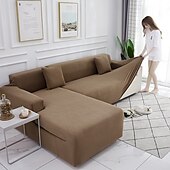 cheap Sofa Cover-Elastic Jacquard Fabric Sofa Cover Stretch Couch Cover Sectional L Shape Sofa Slipcover Corner Case for Living Room 1/2/3/4 Seat