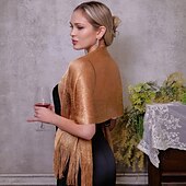levne Šály a šátky-Retro Řvoucí 20s 20. léta 20. století šátek Wrap Přehozy přes ramena Velký Gatsby Buben dívka Třásně Pevná barva Dámské Karneval Valentýna Svatební Večerní oslava Plesová maškaráda Dospělé Šátek