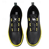 baratos Sapatos de Golfe Masculinos-Sapatos de golfe brancos ultraleves masculinos com detalhes em azul, material de microfibra, ajuste confortável para jogadores de golfe profissionais