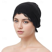 billige Bryllupshodeplagg-Hodeplagg Polyester / bomullsblanding Solhatt Turbaner Bryllup Avslappet Med Blonder Blomst Hodeplagg Hodeplagg