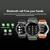お買い得  スマートウォッチ-696 DM51 スマートウォッチ 1.43 インチ スマート·ウォッチ ブルートゥース ECG + PPG 歩数計 着信通知 と互換性があります Android iOS 女性 男性 ハンドフリーコール メッセージ受信通知 IP 67 51mmウォッチケース