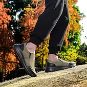 billiga Slip-ons och loafers till herrar-moderna slip-on-sneakers för män, grå mesh med elastisk slingring, snygga och bekväma urbana skor