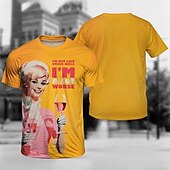 levne Topy-Trička Retro plakát Retro dívka Grafika Pro Pánské Dospělé Plesová maškaráda 3D tisk Dovolená Párty