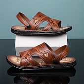 preiswerte Urlaubsandalen-Herrensandalen mit geprägten Details und gepolstertem Fußbett, ideal für lässige Outdoor-Aktivitäten