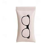 abordables almacenamiento de equipaje y viajes-Bolsa de almacenamiento para gafas de sol, bolsa de maquillaje de viaje con cierre automático, estuche portátil de PU para gafas, lápiz labial &amp;almacenamiento misceláneo