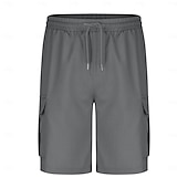 preiswerte Klassiker-Herren Cargo-Shorts Shorts Sommershorts Freizeitshorts Elastischer Bund Mehrere Taschen Gerader Schnitt Einfach Feuchtigkeitsableitend tragbar Knielang Outdoor Lässig Täglich Mode Streetwear Cachi