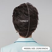お買い得  古いかつら-人工毛ウィッグ スパイラルカール タイトなカール ミドル部 アシメントリー・ヘアカット ディープパーティー 機械製 かつら 10 インチ A1 合成 女性用 クラシック 快適 カラーグラデーション マルチカラー