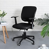 preiswerte Wasserdichte Abdeckung-Stretch-Stuhlbezüge für Computerstühle, wasserdicht, Kunstleder, geteilter Bürostuhlbezug, Gaming-Sessel, Sitzbezug, schmutzabweisend, abnehmbar