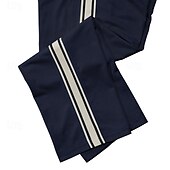 preiswerte Sweatpants-Herren Sporthose Jogginghose Hose Freizeithose Kordelzug Seitenstreifen Gerader Schnitt Einfach Komfort Atmungsaktiv Volle Länge Outdoor Lässig Laufen Sport Mode Schwarz Rote