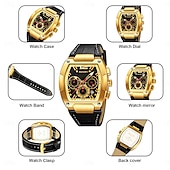 abordables Montres à quartz-Montre à quartz SKMEI pour homme luxe grand cadran montre d&#039;affaires extérieure chronomètre lumineux calendrier montre en cuir étanche