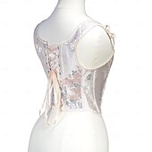 olcso Fűzők-Retró Középkori Reneszánsz Fűző Prsluk Bustier Női Kelta Fantasy Mindszentek napja Farsang Álarcos mulatság Parti Alkalmi / Napi LARP Felnőttek Fűző