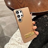 olcso Samsung-tokok-telefon Ügy Kompatibilitás Samsung Galaxy S25 S25 Plus S25 Ultra Fekete tok Állvánnyal Ütésálló Retro PC
