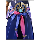 billige Anime-kostymer-Genshin Impact Cosplay Citlali Anime Cosplay kostyme Drakter Cosplay-drakter Karneval Maskerade Ytelse Fest Frakk Skjørte Hansker Til Dame Voksne