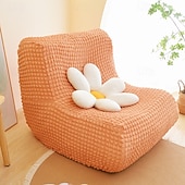 baratos Capa do sofá futon.-1pc capa elástica para sofá de chão sem braços capa para sofá preguiçoso relax seersucker capa elástica para sofá único capa de almofada para sala de estar casa