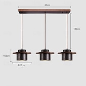 abordables Suspension-2 lumières 3 lumières 20 cm Design Unique conception avec îlot Suspension Bois Pierre Finitions peintes Moderne Style Nordique 85-265V