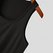 preiswerte Fitness Tank-Tops-Herren Tank Top Weste Unterhemd Ärmelloses Shirt Ärmellos Quadrathals Sommer Einfach Mode Designer Basic Urlaub Straße Ausgehen Schwarz Weiß Top T-Shirt für Herren